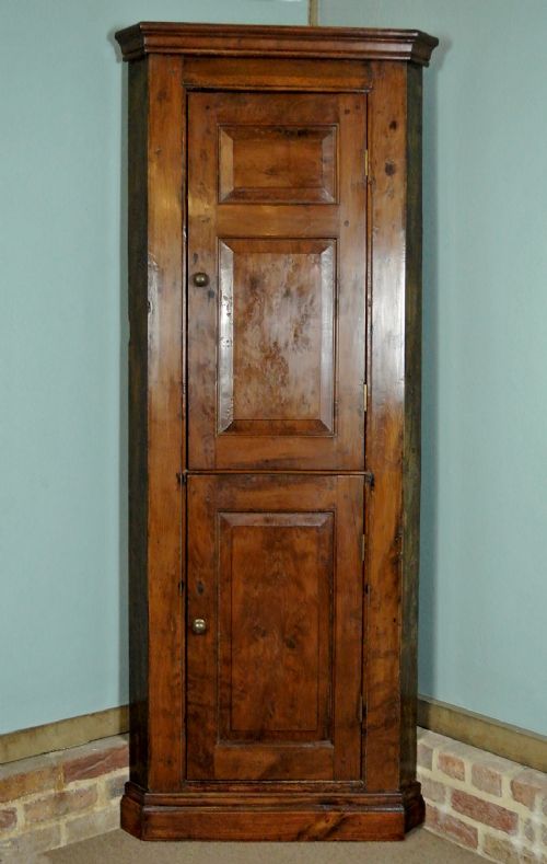 18th Century Yew Wood Corner Cabinet C. 1770