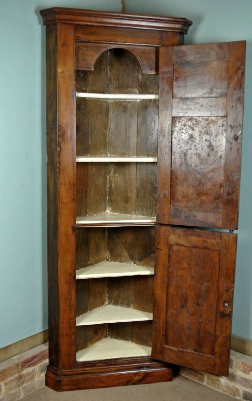 fig 3. 18th Century Yew Wood Corner Cabinet c. 1770