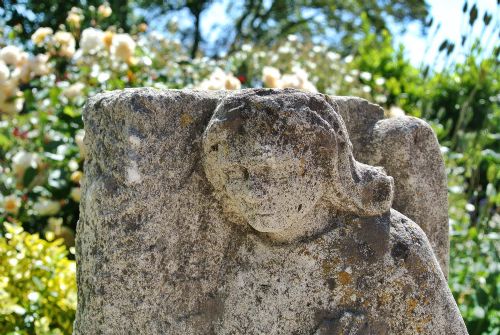 fig 3. Mystery 18th Century Carved Limestone Angels