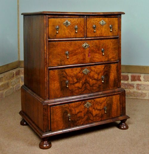 Beautiful Small Early 19th Century Walnut Chest on Stand