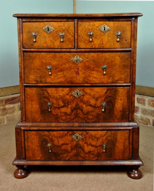 fig 2. Beautiful Small Early 19th Century Walnut Chest on Stand