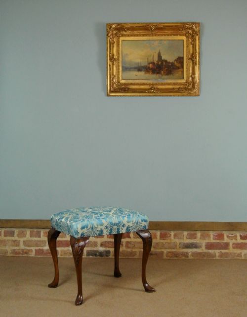 fig 1. Lovely Early 19th Century Slipper Foot Walnut Stool c.1830