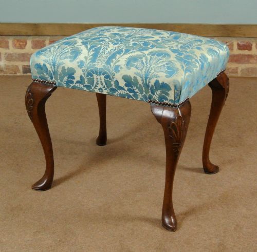 fig 2. Lovely Early 19th Century Slipper Foot Walnut Stool c.1830