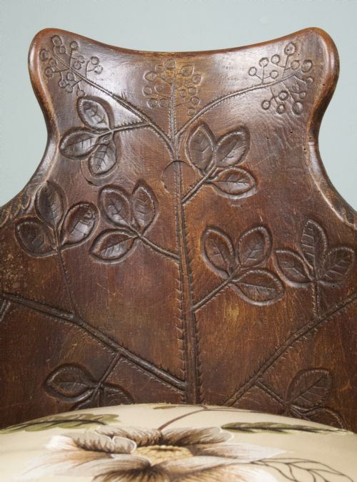 fig 2. Rare and Enchanting 18th Century Irish Dug Out Chair dated 1757