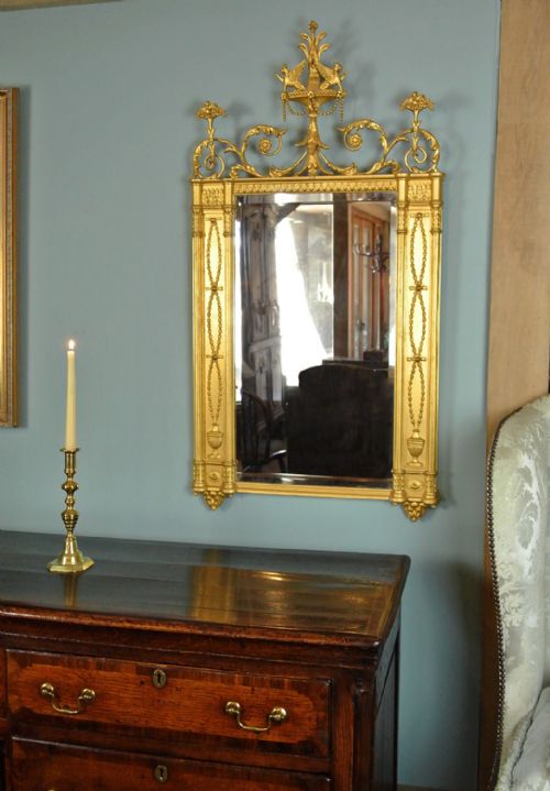 fig 1. Large Giltwood Mirror in the Style of Robert Adam c. 1890