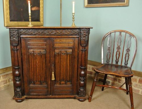 fig 2. 17th Century and Later Linen Fold Side Cupboard