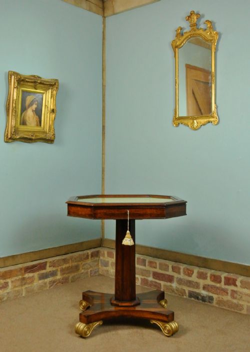fig 1. Fine Quality William IV Rosewood Vitrine or Bijouterie Table c.1835