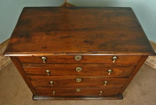 fig 2. Charming and Very Original Small 17th Century Solid Walnut Chest of Drawers c. 1680
