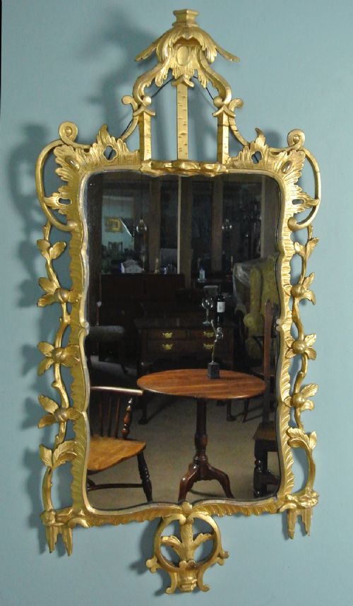 Very Good George III Giltwood Chinese Chippendale Mirror C. 1765