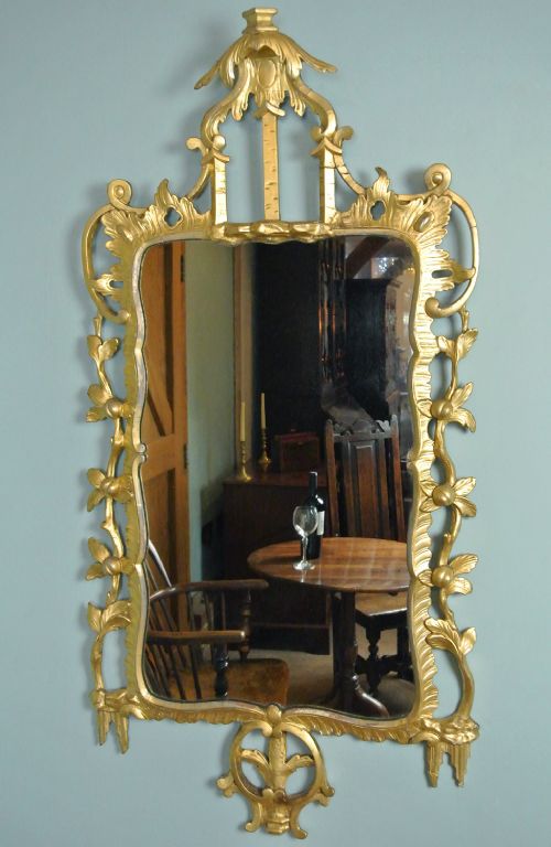 fig 1. Very Good George III Giltwood Chinese Chippendale Mirror c. 1765
