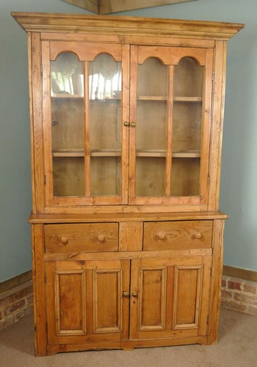 Early 19th Century Solid Pine and Glazed Dresser C.1820