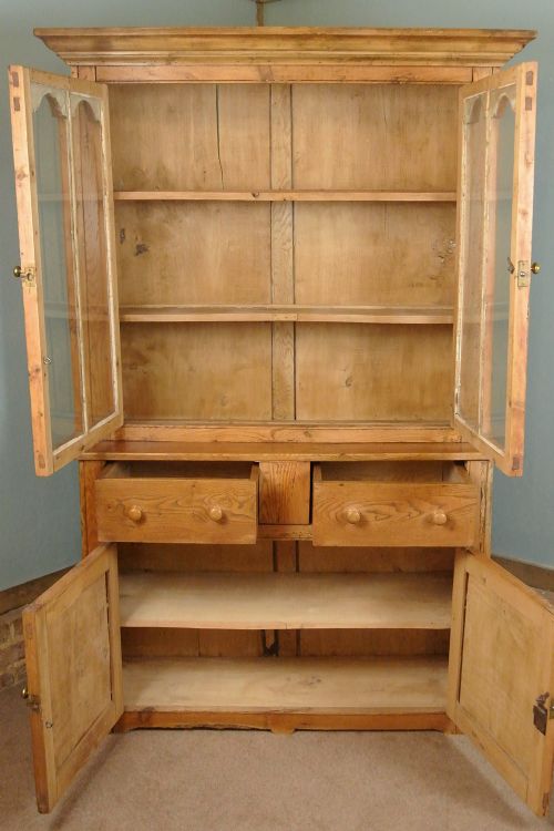 fig 3. Early 19th Century Solid Pine and Glazed Dresser c.1820