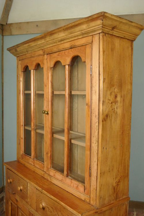 fig 4. Early 19th Century Solid Pine and Glazed Dresser c.1820
