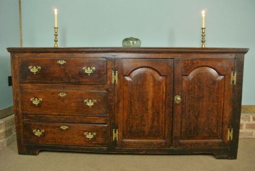 Georgian Narrow Oak Dresser Base C. 1790