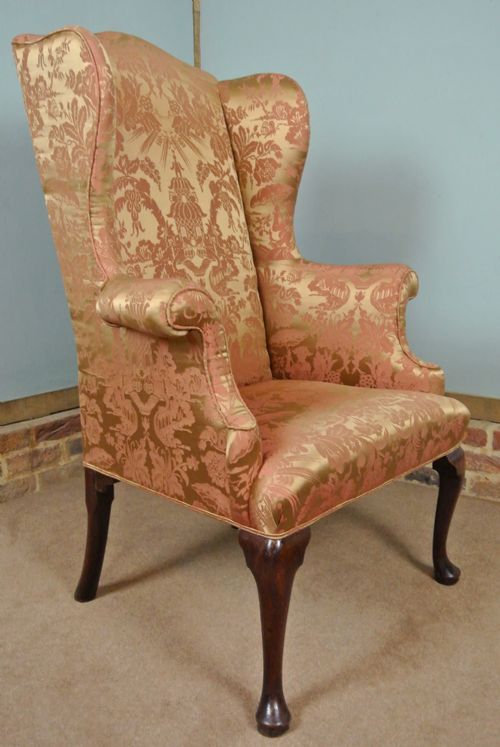 fig 4. Exemplary Queen Anne Red Walnut Wingback Armchair c. 1705
