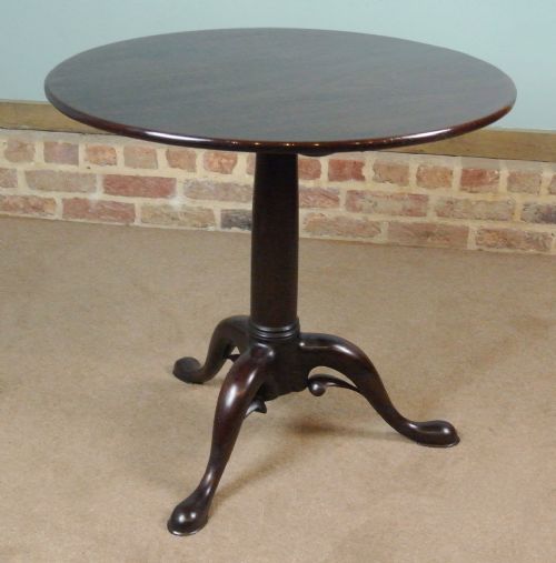 Georgian Mahogany Tilt Top Wine Table C. 1750