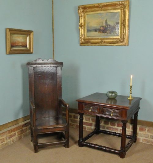 fig 1. Fabulous Cromwellian Oak Centre Table c. 1650