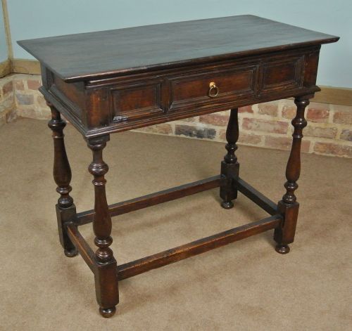 17th Century Fruitwood and Walnut Side Table C. 1680
