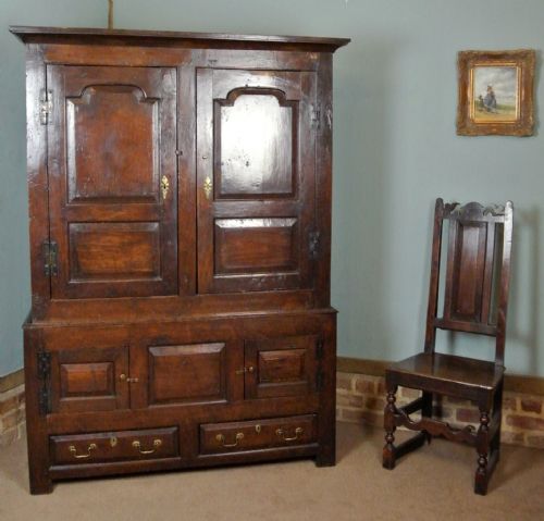 fig 1. Early Georgian Oak Clothes Press c. 1730