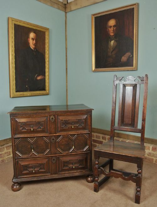 fig 2. Charming and Small 17th Century Oak and Fruitwood Chest of Drawers c. 1670