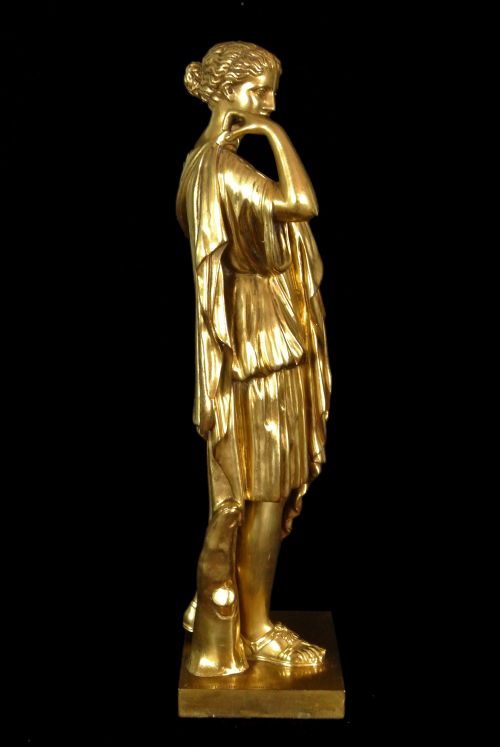 fig 3. Barbedienne Collas Foundary French Gilt Bronze of Diana of Gabii c. 1860