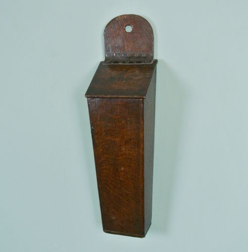 fig 2. 18th Century George III Welsh Oak Candle Box c. 1770