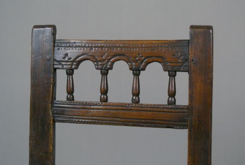 fig 2. Exceptionally Rare Pair of Back Stools c. 1620
