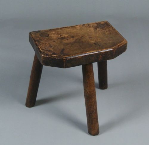 fig 1. Two Charming 18th Century Primitive Country Stools