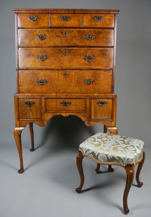 fig 1. Small Georgian Walnut Chest on Stand c. 1740