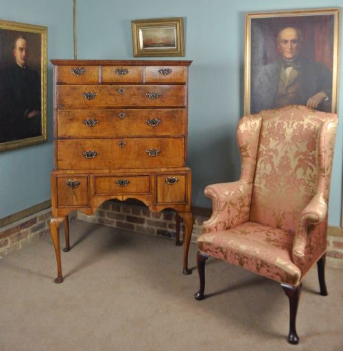 fig 2. Small Georgian Walnut Chest on Stand c. 1740
