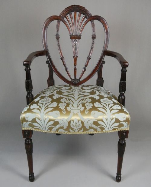 Extremely Fine George III Hepplewhite Shield Backed Chair C. 1780