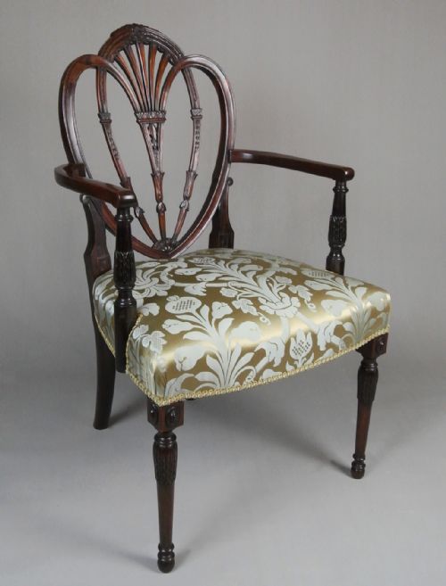 fig 3. Extremely Fine George III Hepplewhite Shield Backed Chair c. 1780