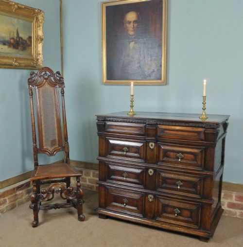 fig 1. Small 17th Century Welsh Oak Chest of Drawers c. 1670