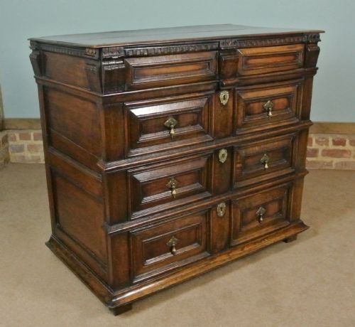 fig 2. Small 17th Century Welsh Oak Chest of Drawers c. 1670