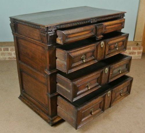fig 3. Small 17th Century Welsh Oak Chest of Drawers c. 1670