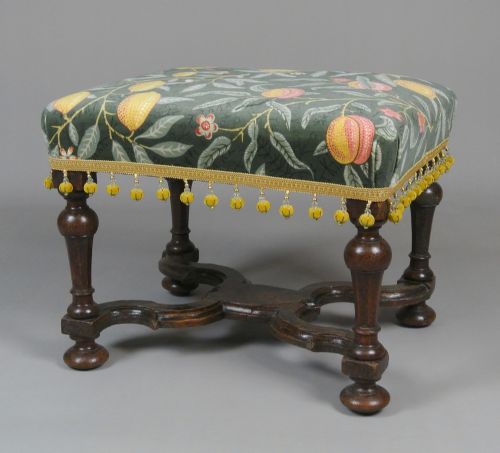 Original William and Mary Period Oak Stool C. 1690