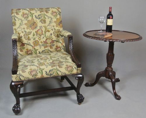 fig 1. George II Cuban Mahogany Gainsborough Chair c. 1740
