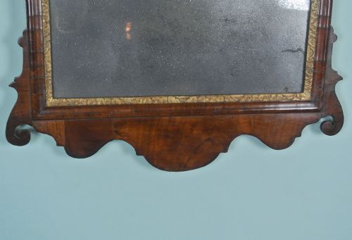 fig 2. Fine Original and Untouched George II Mirror with Original Plate c. 1750