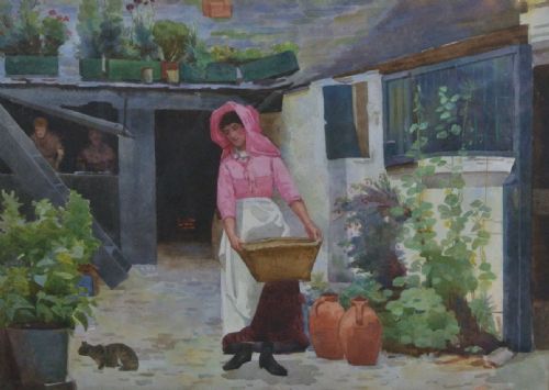 Newlyn School – Ralph Todd – Original Watercolour with Provenance C. 1890