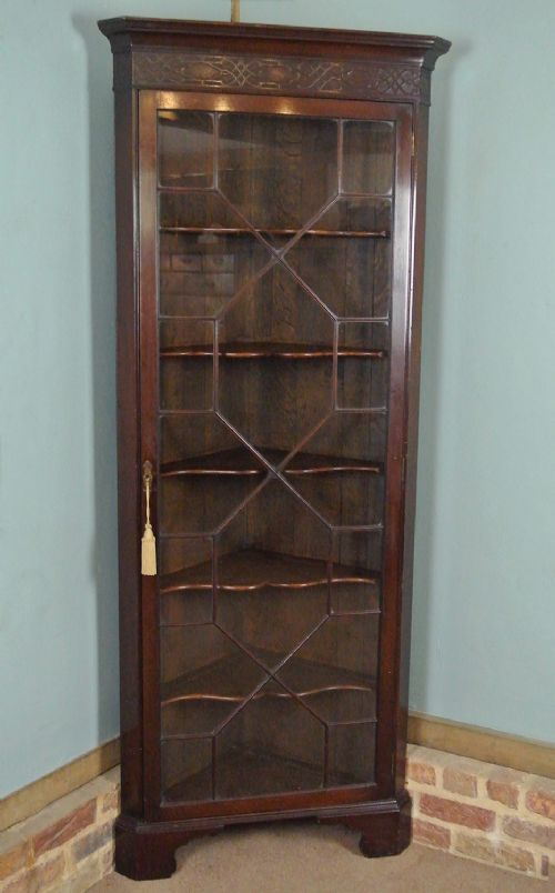 Good Georgian Mahogany Corner Display Cabinet C. 1820