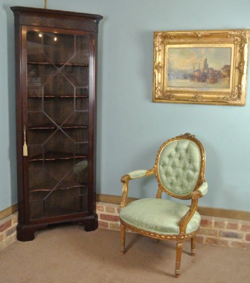 fig 1. Good Georgian Mahogany Corner Display Cabinet c. 1820