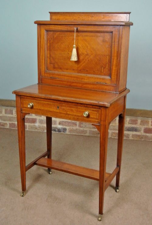 Victorian Maple & Co Satinwood Bonheur Du Jour C. 1890
