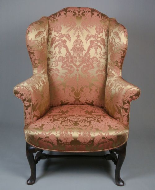 fig 1. Exemplary George I Mahogany Wingback Armchair c. 1715
