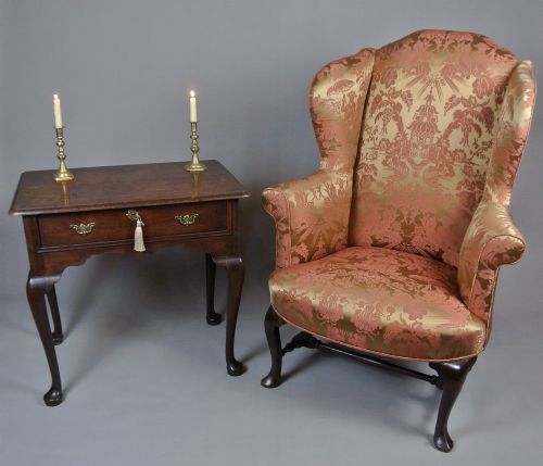 fig 2. Exemplary George I Mahogany Wingback Armchair c. 1715