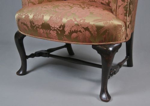 fig 3. Exemplary George I Mahogany Wingback Armchair c. 1715