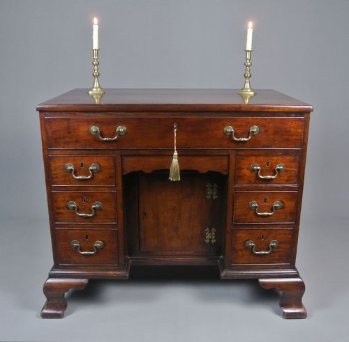 Exceptional George II Chippendale Cuban Mahogany Desk with Full Fittings C. 1750