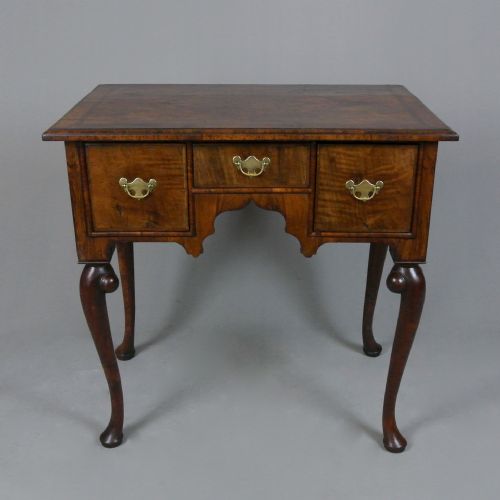 Original and Very Fine George II Walnut Lowboy with Original Brasses C. 1740
