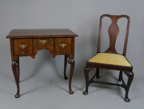 fig 1. Original and Very Fine George II Walnut Lowboy with Original Brasses c. 1740