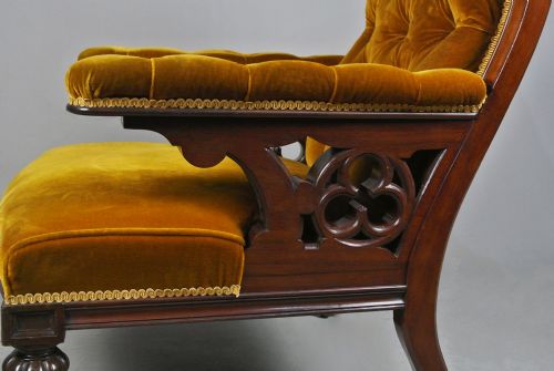 fig 3. 19th Century Gothic Fireside Chair in the Manner of Holland & Sons c. 1880
