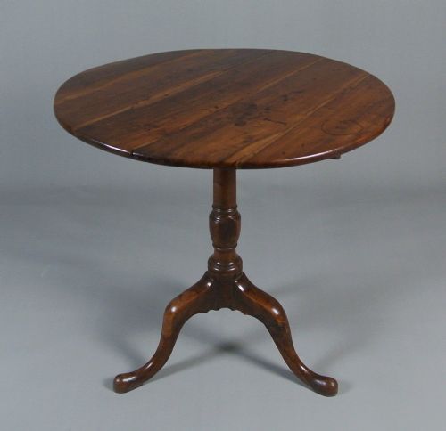 Georgian Yew Wood Tilt Top Wine Table